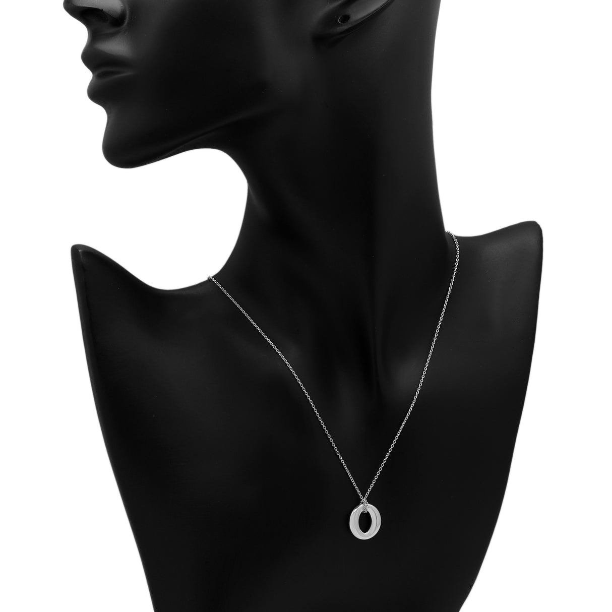 Tiffany & Co. Sterling Silver Sevillana Circle Pendant Necklace Designer Jewellery Tiffany and Co