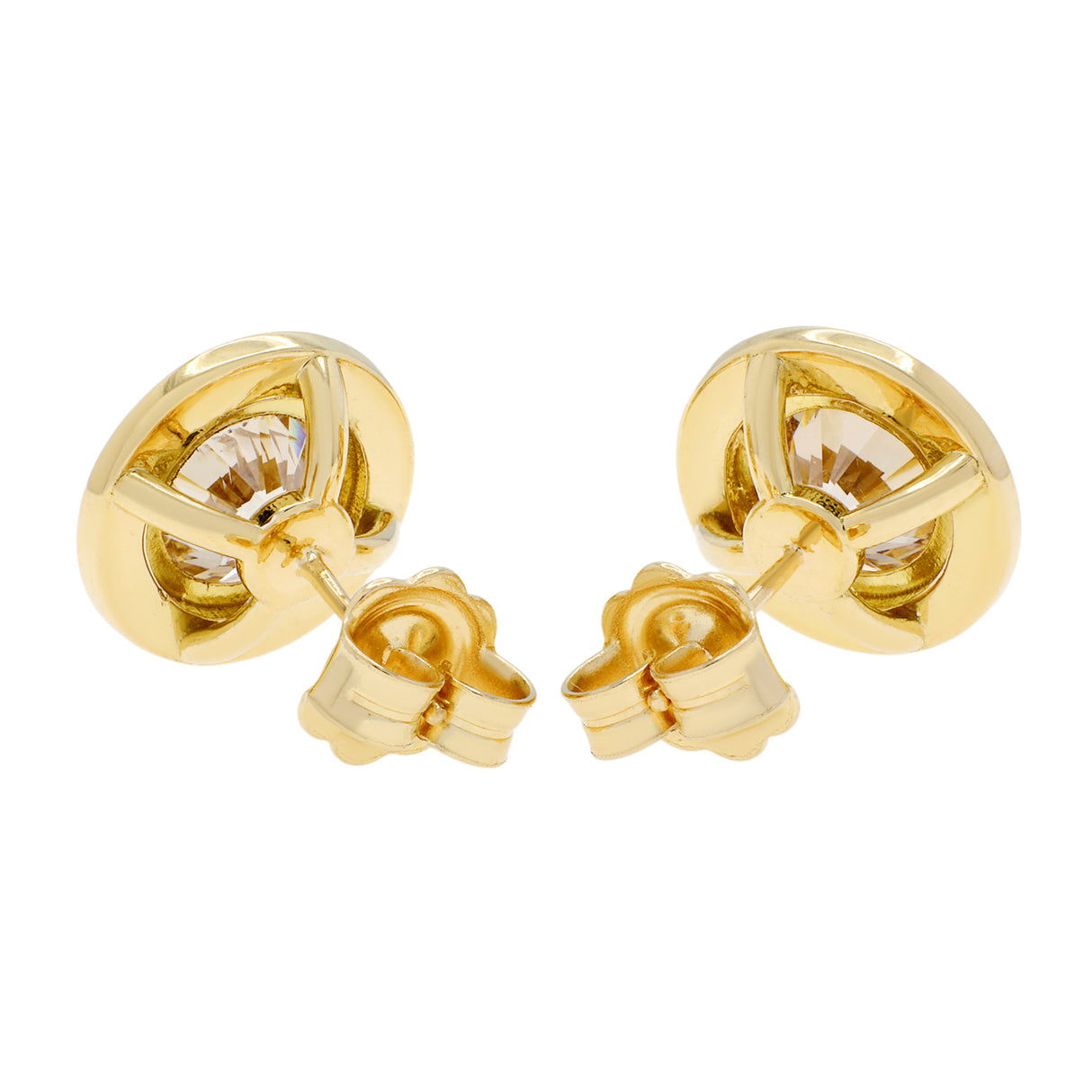 18K Yellow Gold 4.36 Carat Diamond Earrings Fine Jewellery Modaselle