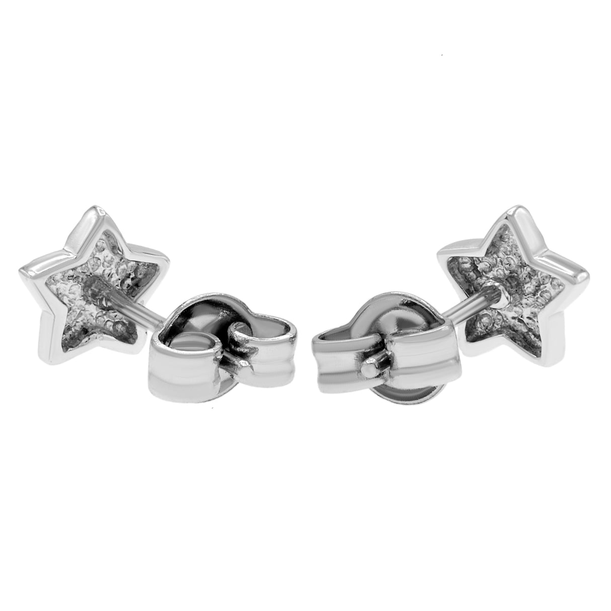 Platinum Star Stud Earrings Fine Jewellery Modaselle
