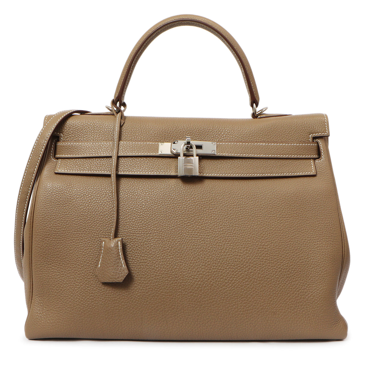 Hermes Etoupe Togo Kelly Retourne 35 Handbags Hermes