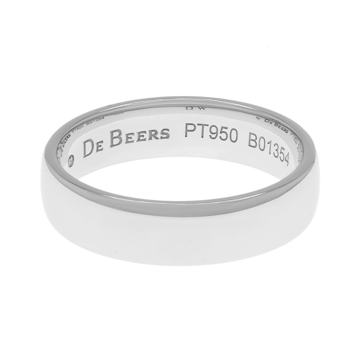De Beers Platinum Wide Court Band Designer Jewellery De Beers