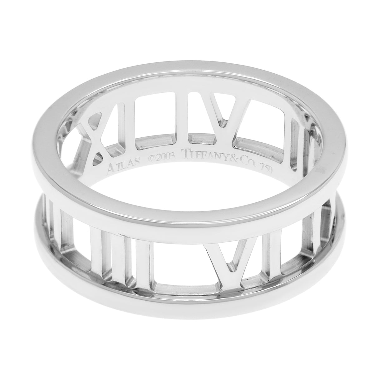 Tiffany & Co. 18K White Gold Atlas Ring Designer Jewellery Tiffany and Co