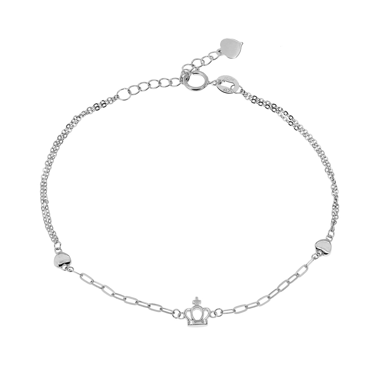 18K White Gold Crown Bracelet Fine Jewellery Modaselle