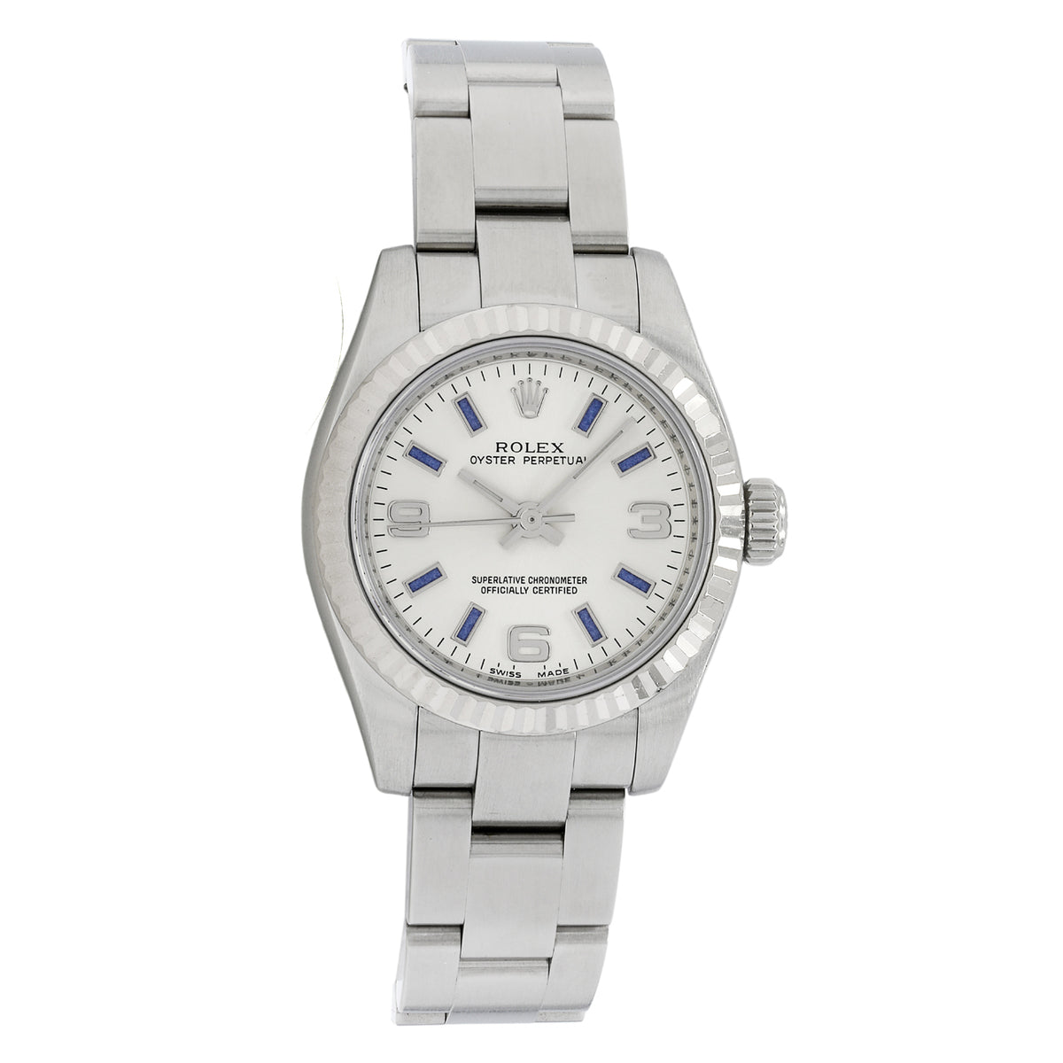 Rolex Stainless Steel 18K White Gold Ladies Oyster Perpetual 176234 Watches Rolex
