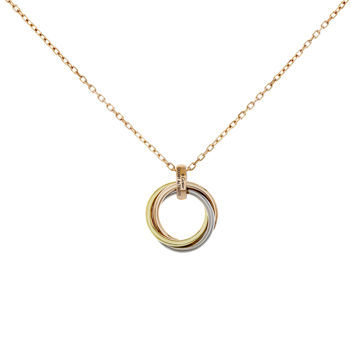 Cartier 18K Diamond Trinity Pendant Necklace Designer Jewellery Cartier