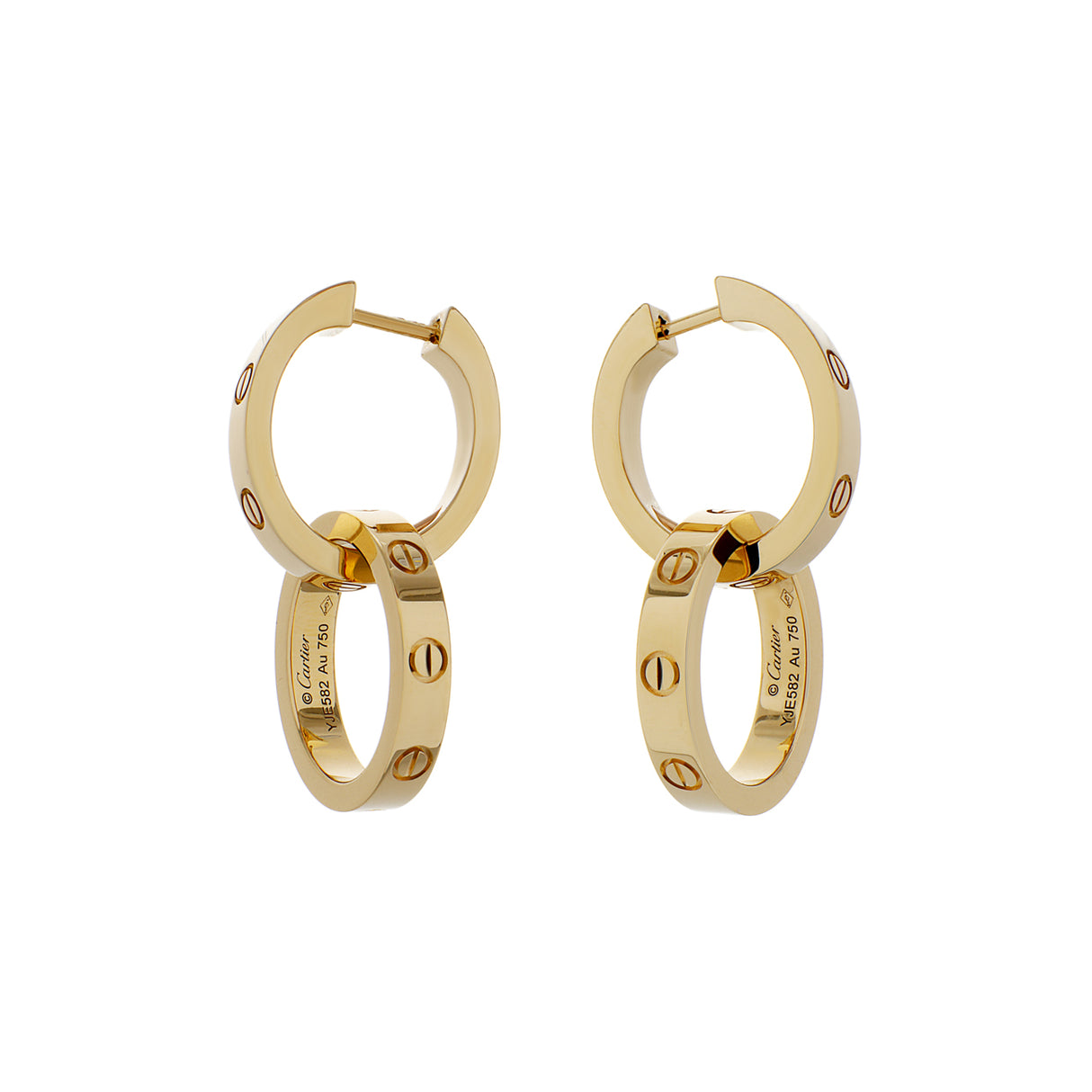 Cartier 18K Yellow Gold Multiwear Love Earrings Designer Jewellery Cartier