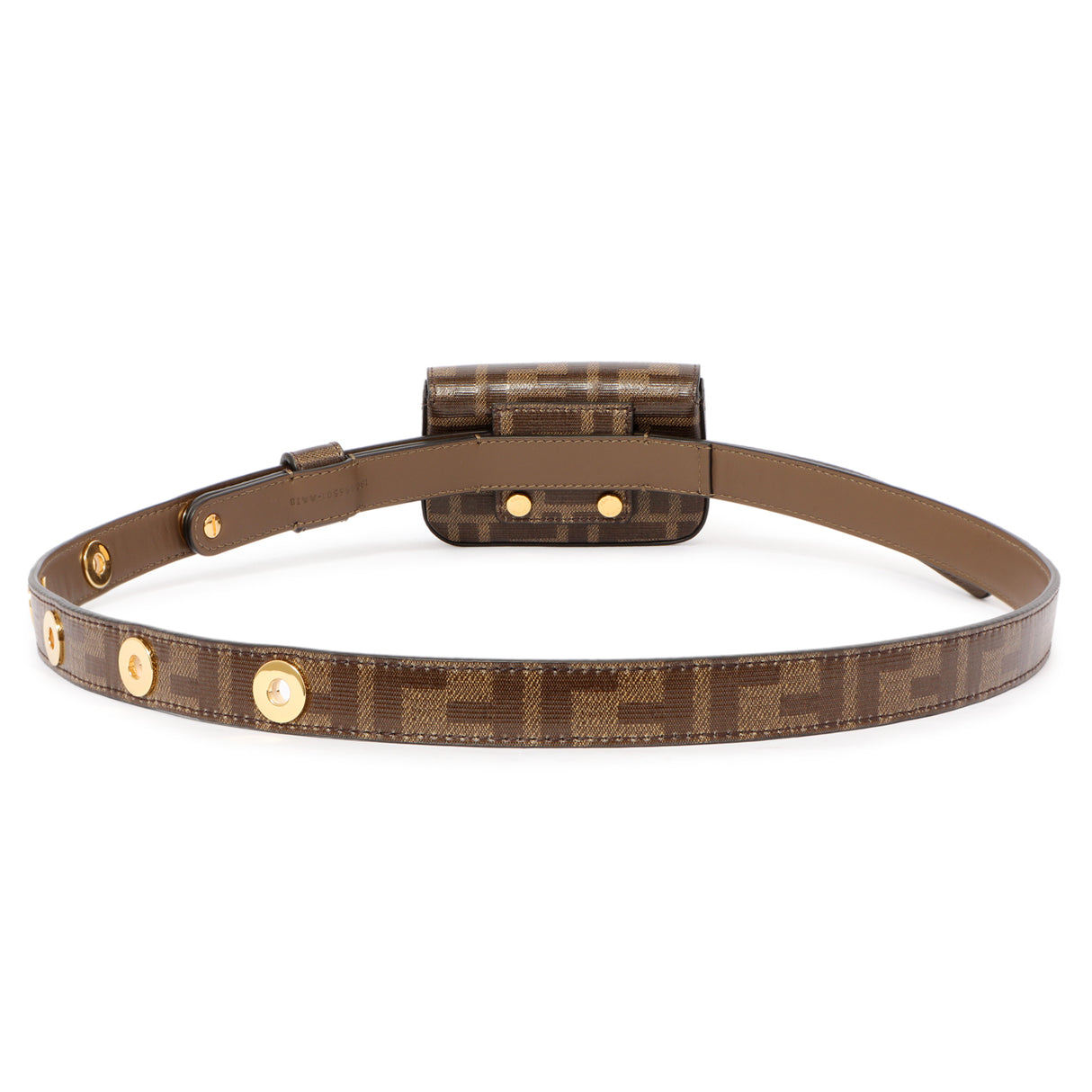 Fendi Glazed Canvas Vitello Century FF 1974 Nano Baguette Belt Bag Handbags Fendi