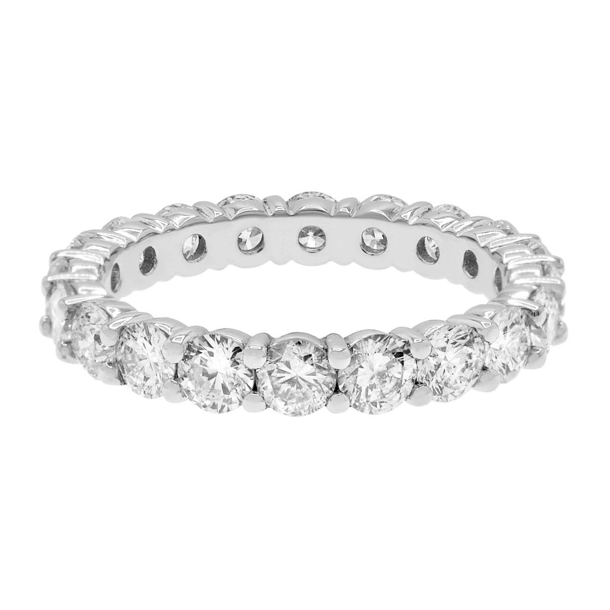 18K White Gold 2.20 Carat Diamond Eternity Band Fine Jewellery Modaselle