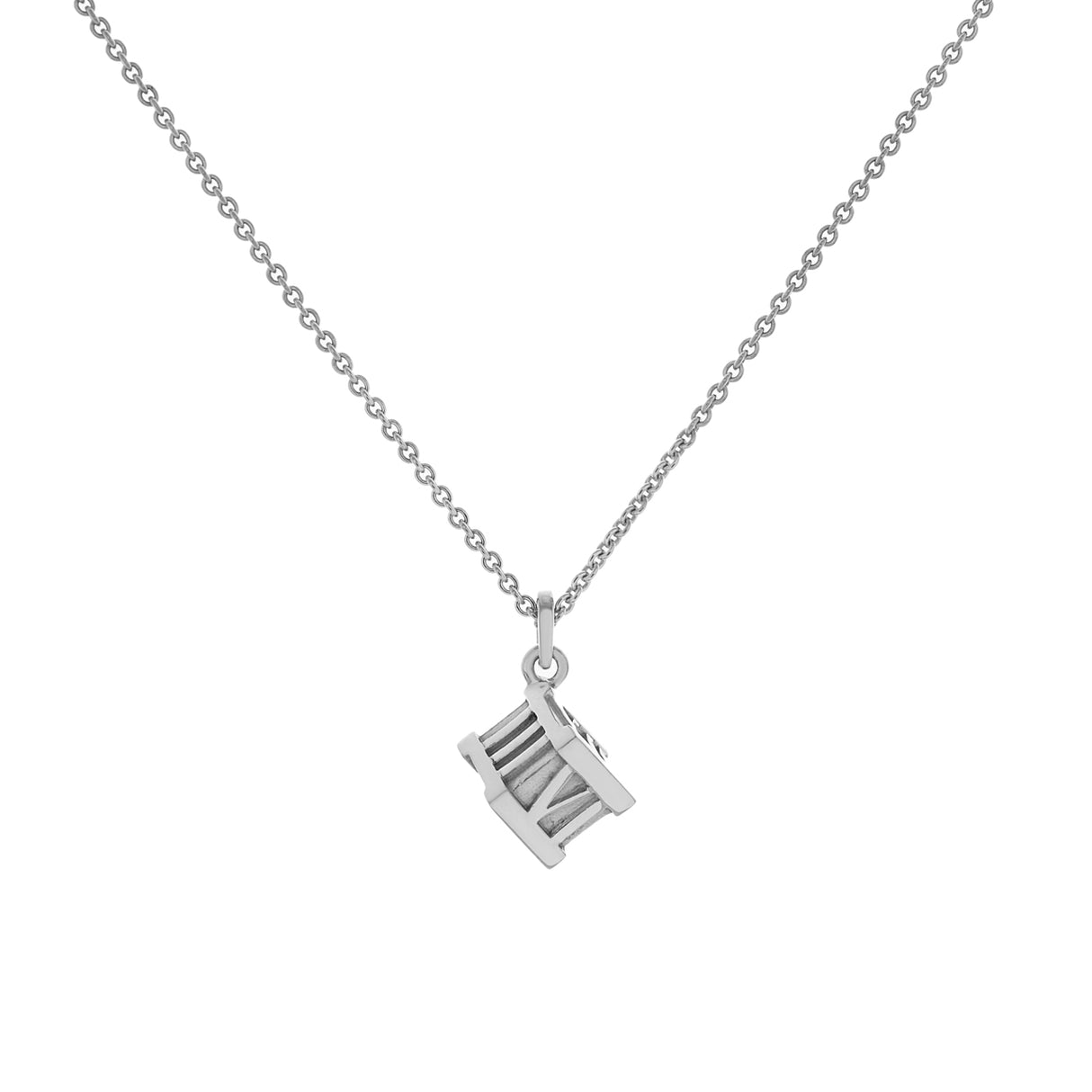 Tiffany & Co. Sterling Silver Atlas Cube Pendant Necklace Designer Jewellery Tiffany and Co