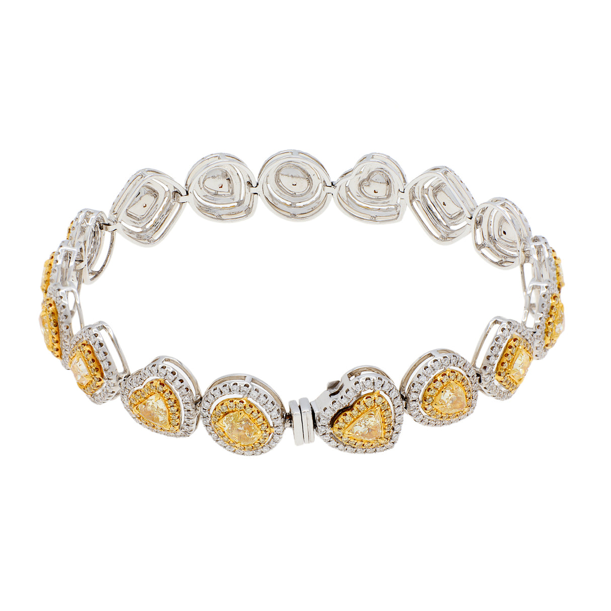 18K White Gold 6.76 Carat Fancy Yellow Diamond Bracelet Fine Jewellery Modaselle