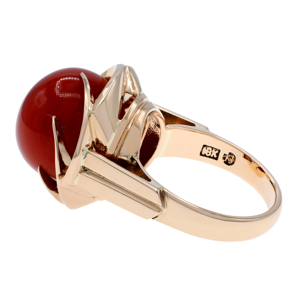 14K Rose Gold Coral Ring Fine Jewellery Modaselle