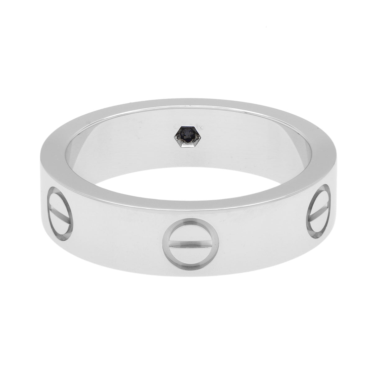 Cartier 18K White Gold Sapphire Classic Love Ring Designer Jewellery Cartier