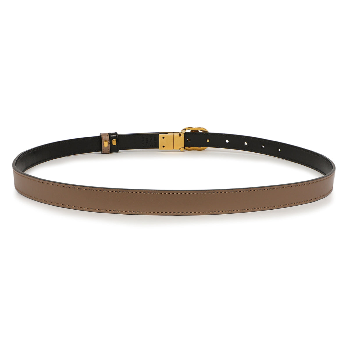 Gucci Porcelain Rose/Black Calfskin Double G Reversible 20mm Belt Gucci