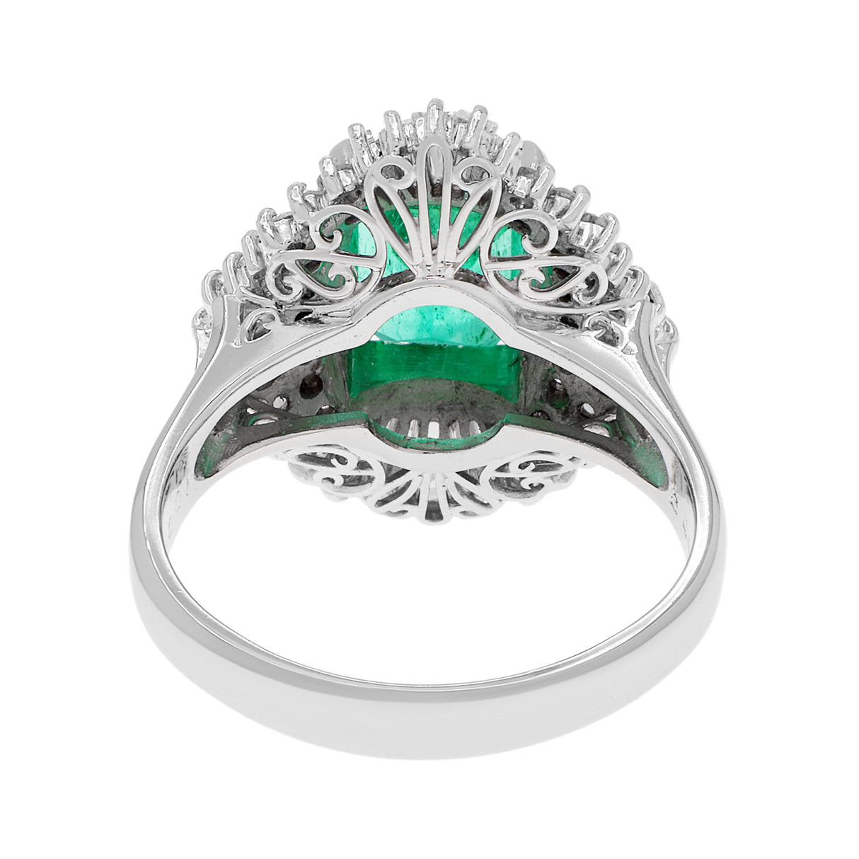 Platinum 2.44 Carat Emerald Diamond Ring Fine Jewellery Modaselle