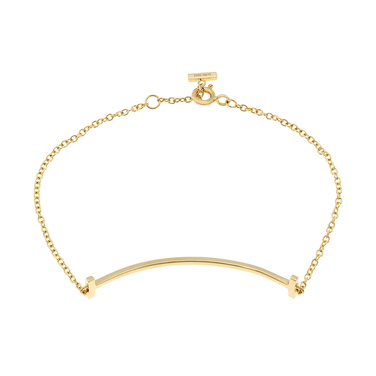 Tiffany & Co. 18K Yellow Gold T Smile Bracelet Designer Jewellery Tiffany and Co