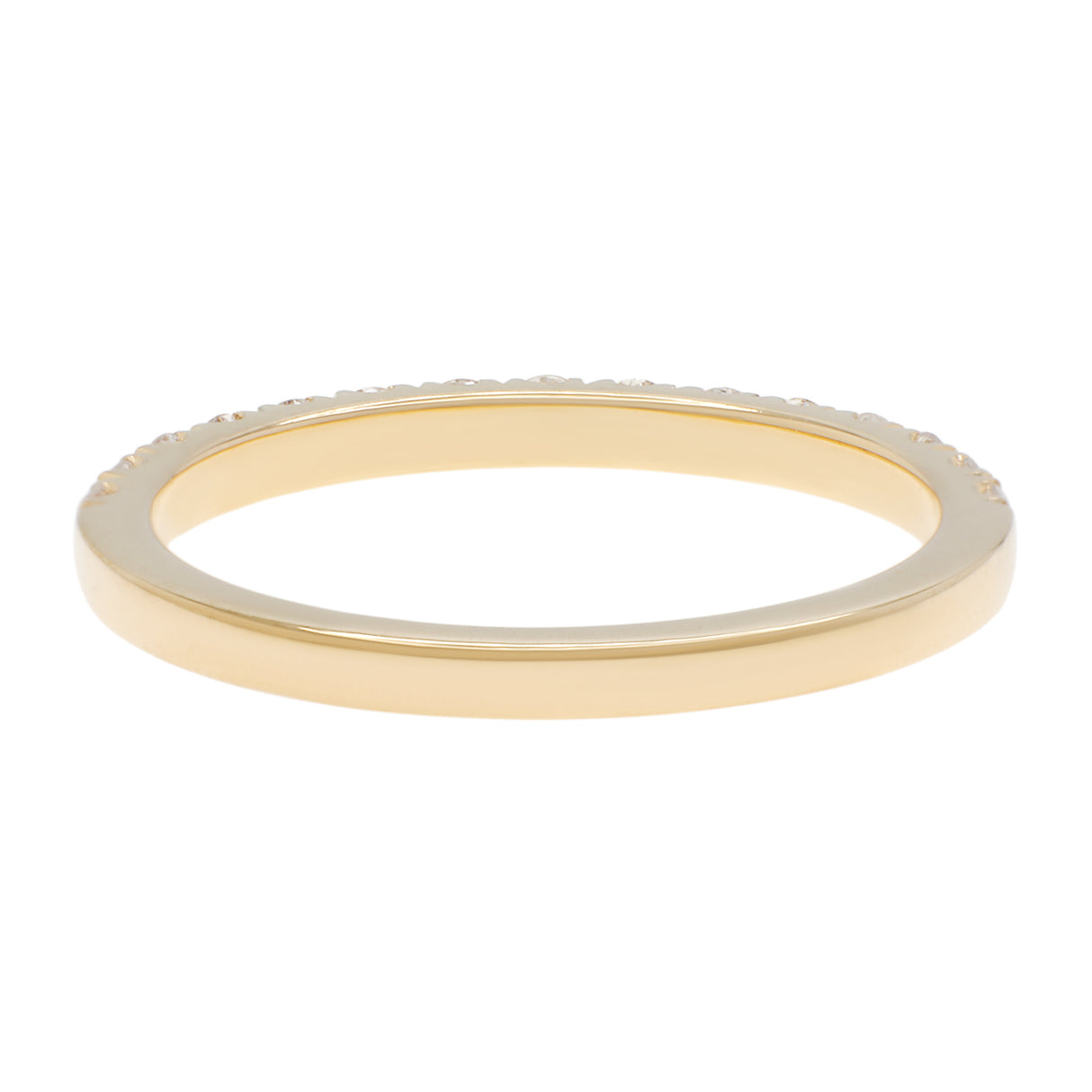 18K Yellow Gold Diamond Half Eternity Band Ring Fine Jewellery Modaselle