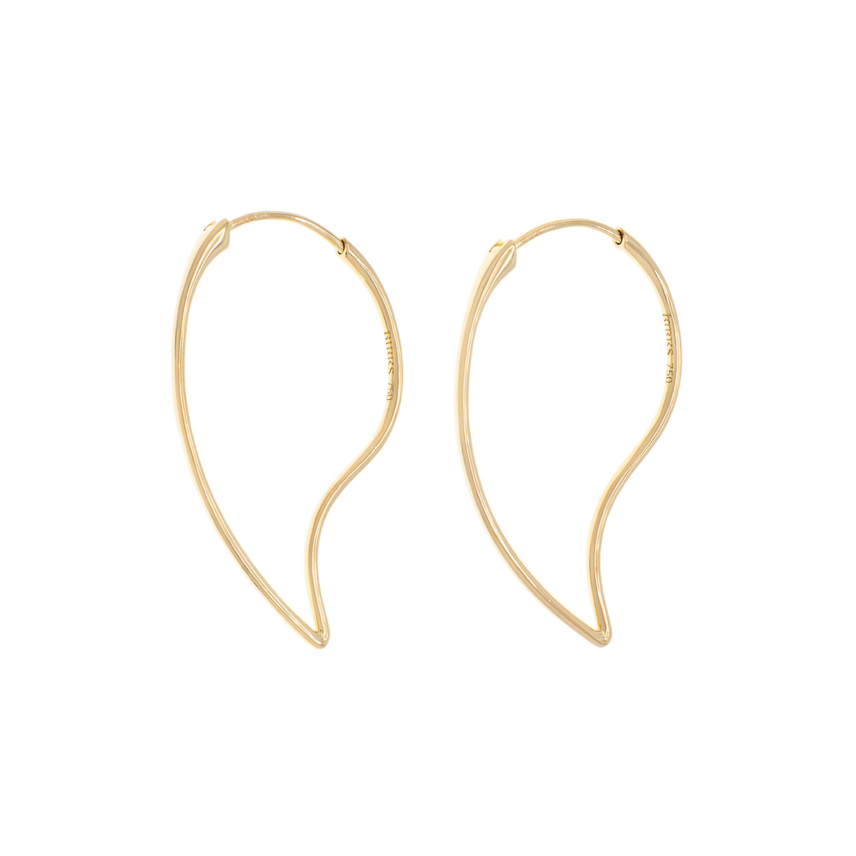 18K Yellow Gold Hoop Earrings Fine Jewellery Modaselle