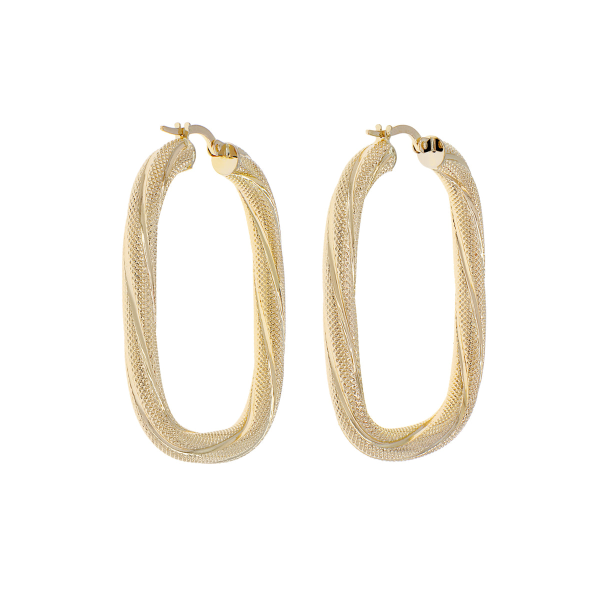 14K Yellow Gold Twist Earrings Fine Jewellery Modaselle
