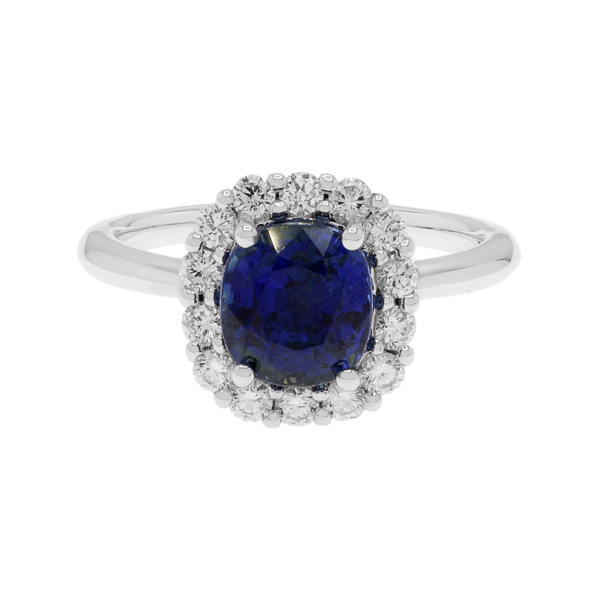 18K White Gold 1.95 Carat Sapphire Ring Fine Jewellery Modaselle