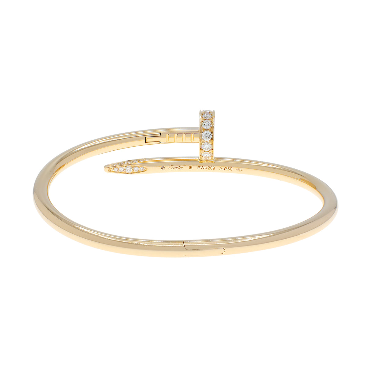 Cartier 18K Yellow Gold Diamond Juste Un Clou Bracelet Designer Jewellery Cartier