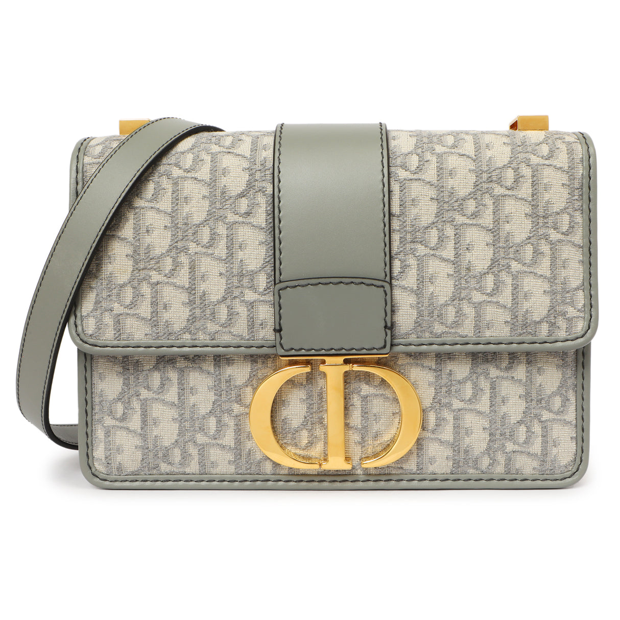 Christian Dior Grey Oblique 30 Montaigne Flap Bag Handbags Christian Dior