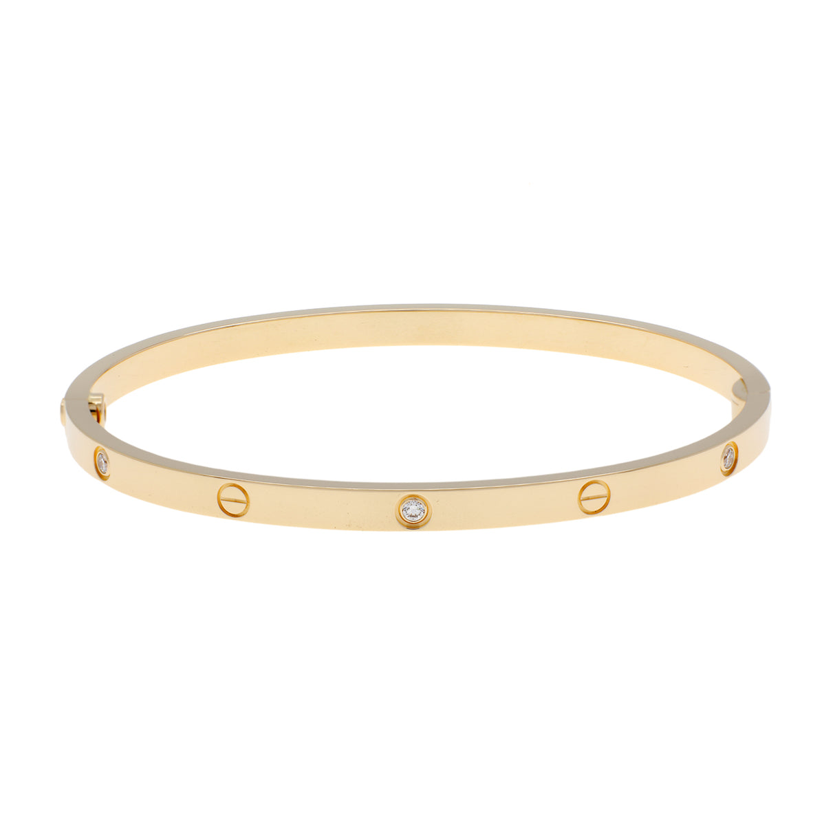 Cartier 18K Yellow Gold 6 Diamond Small Love Bracelet Designer Jewellery Cartier