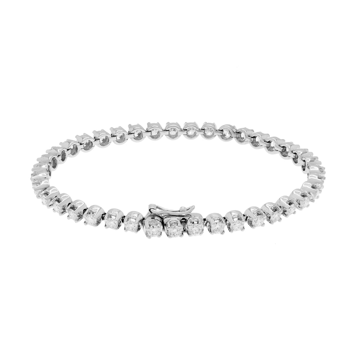 18K White Gold 3.02 Carat Diamond Tennis Bracelet Fine Jewellery Modaselle