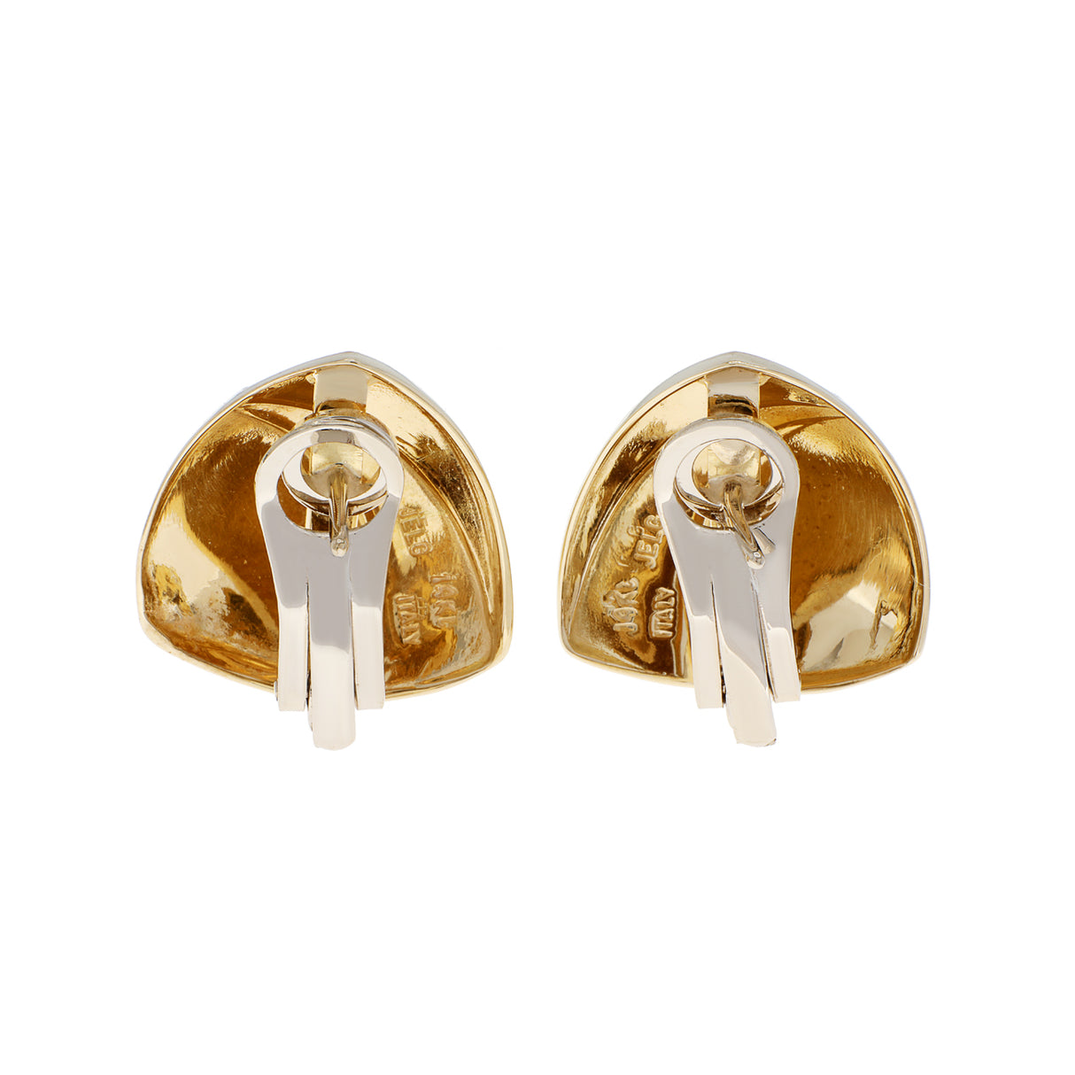 14K Yellow/White Gold Earrings Fine Jewellery Modaselle