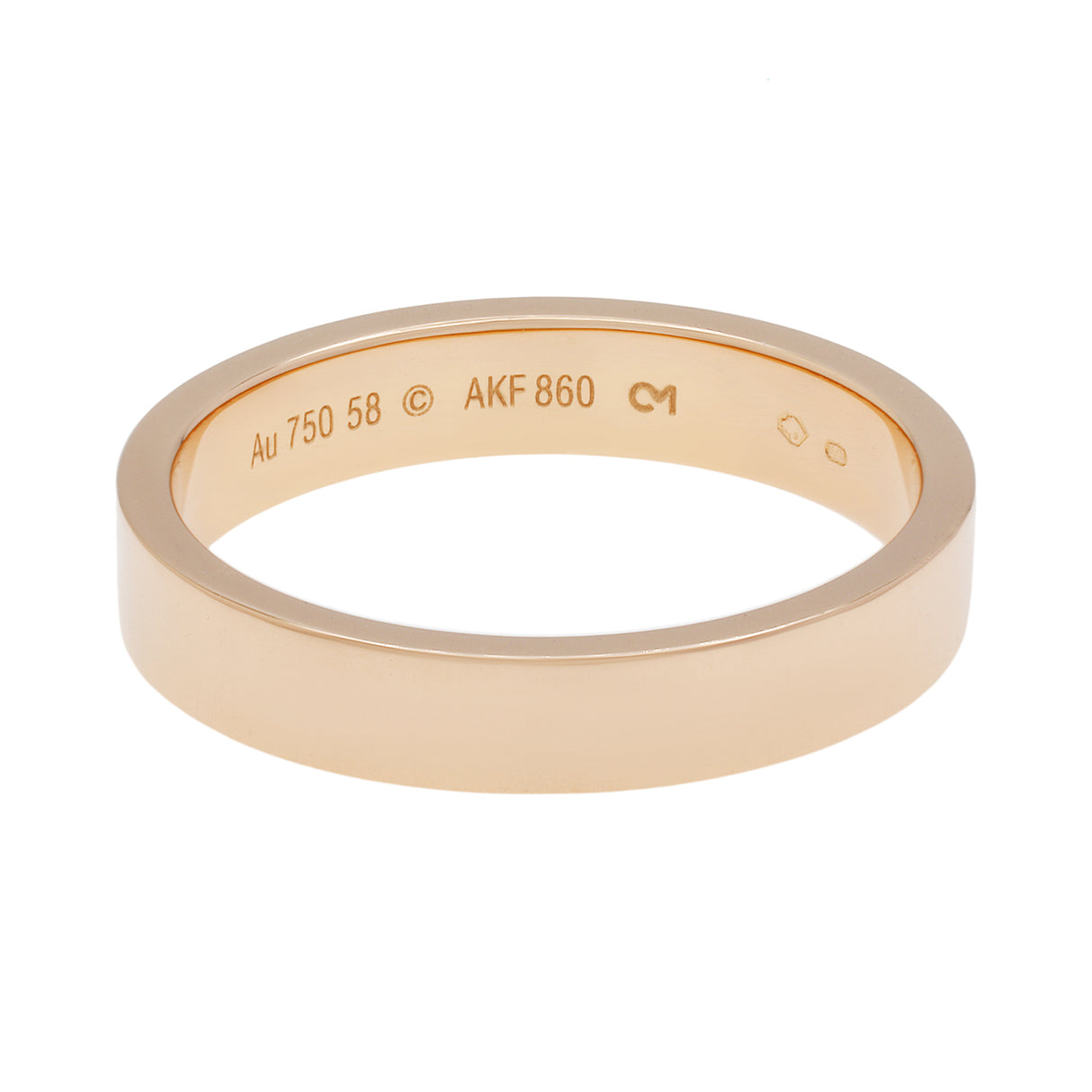Cartier 18K Rose Gold C de Cartier Wedding Band Ring Designer Jewellery Cartier