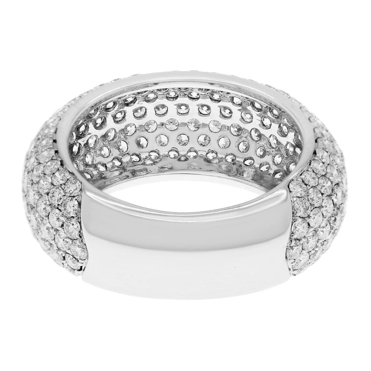 14K White Gold 3.47 Carat Pave Demi Eternity Ring Fine Jewellery Modaselle