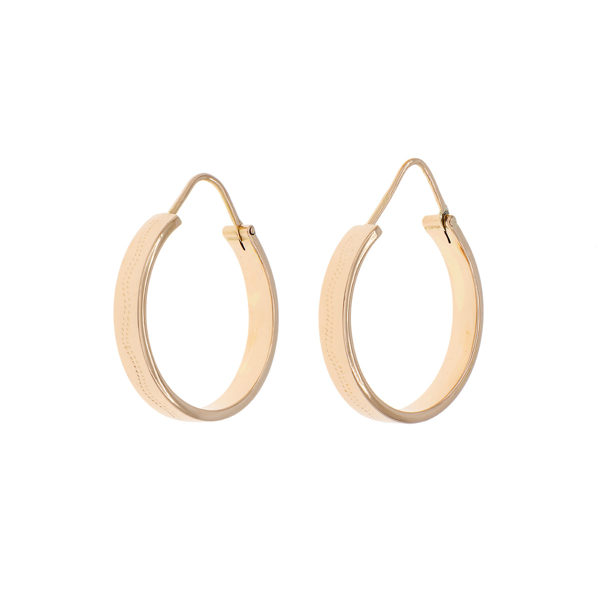 18K Yellow Gold Hoop Earrings Fine Jewellery Modaselle