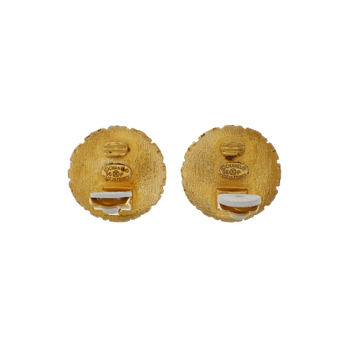 Chanel Gold CC Clip On Earrings Designer Jewellery Chanel