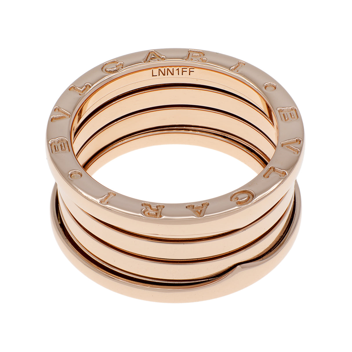 Bulgari 18K Rose Gold B.Zero1 Four Band Ring Designer Jewellery Bulgari