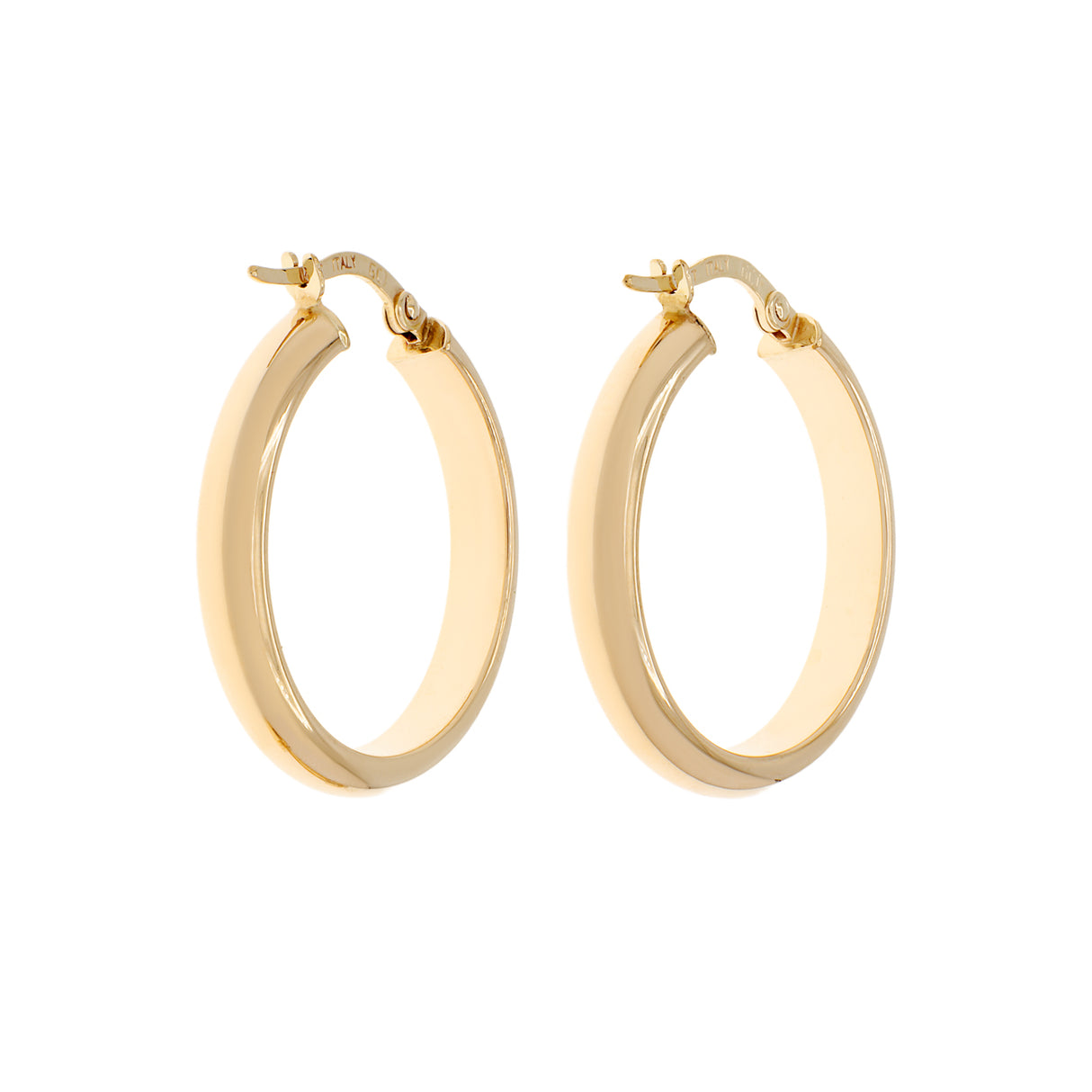 14K Yellow Gold Hoop Earrings Fine Jewellery Modaselle