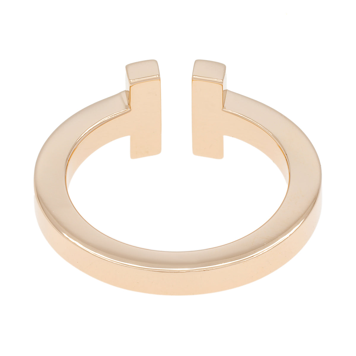 Tiffany & Co. 18K Rose Gold T Square Ring Designer Jewellery Tiffany and Co