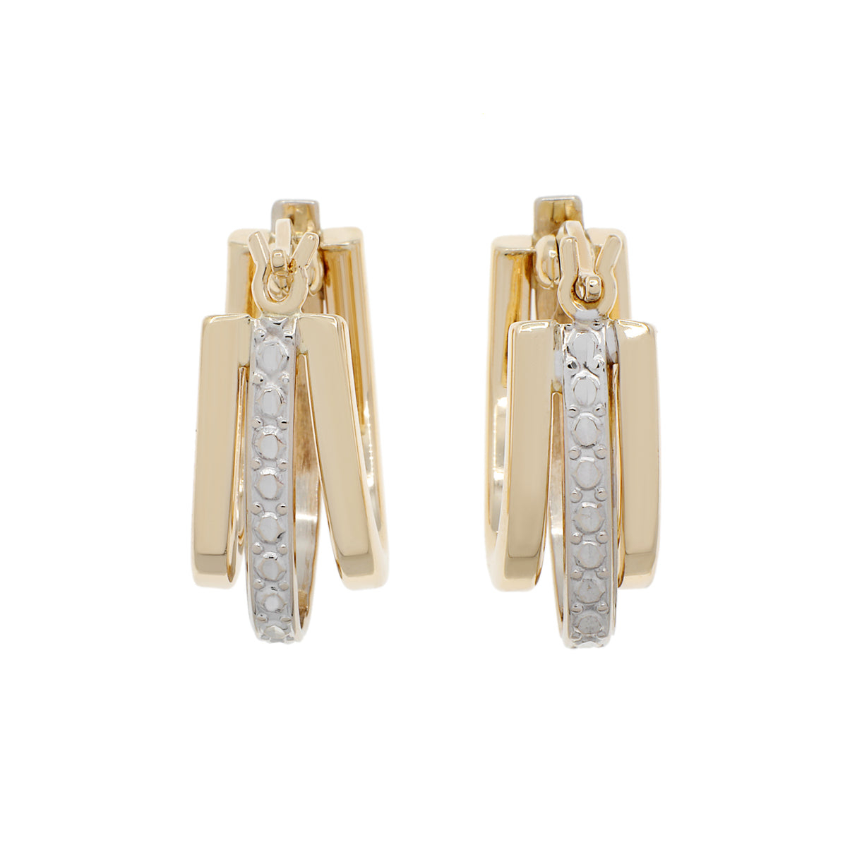 10K Yellow/White Gold Earrings Fine Jewellery Modaselle