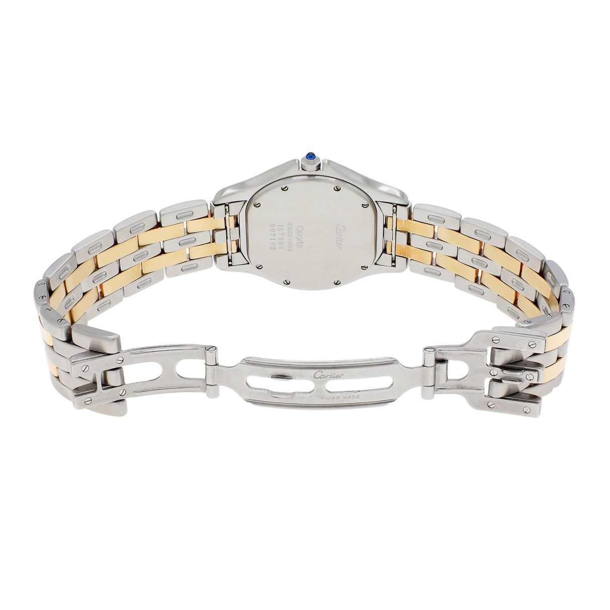 Cartier 18K Yellow Gold Stainless Steel Quartz Cougar Watches Cartier