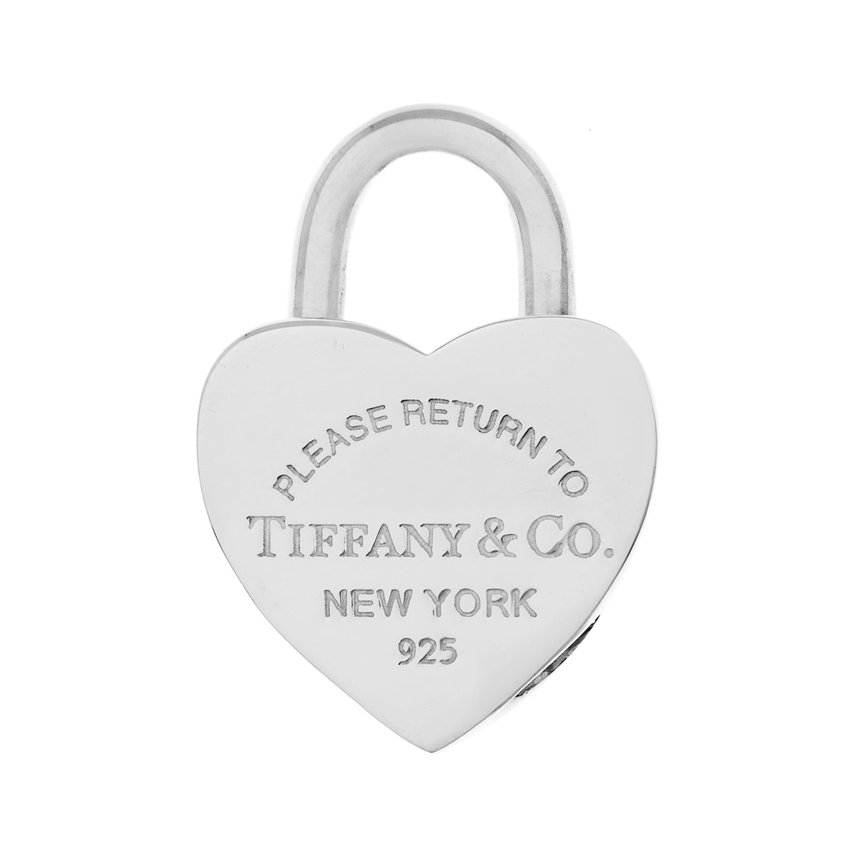 Tiffany & Co. Sterling Silver Return to Tiffany Heart Lock Charm Designer Jewellery Tiffany and Co