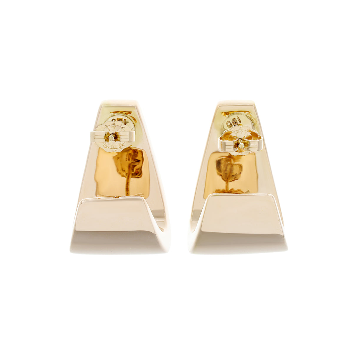 14K Yellow Gold Chunky Tapered Half-Hoop Earrings Fine Jewellery Modaselle