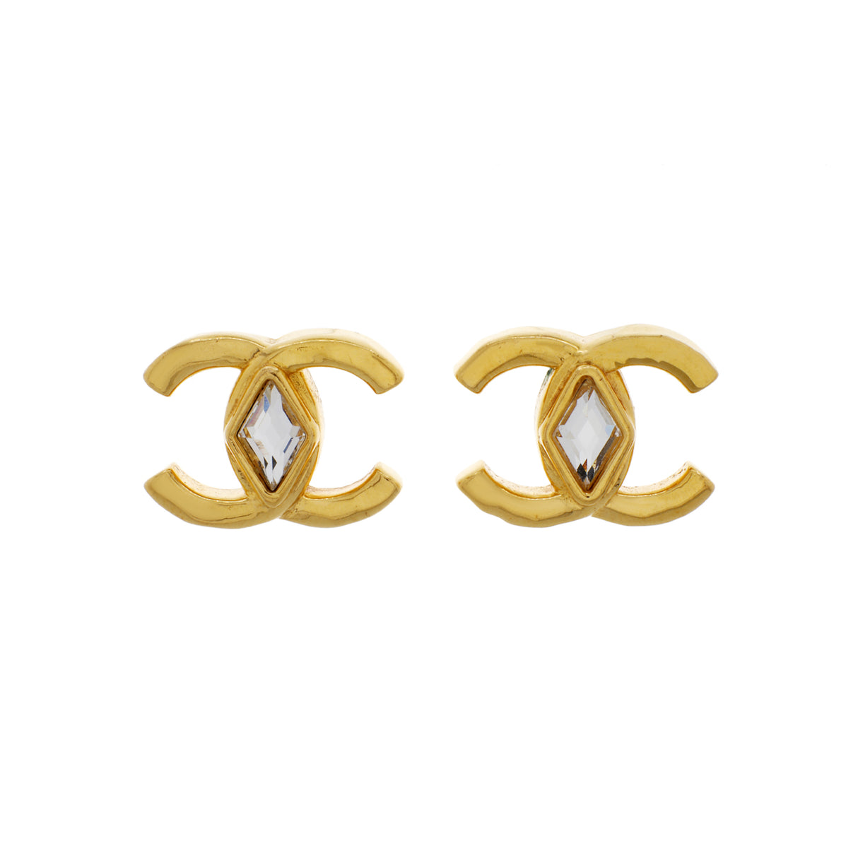 Chanel Crystal CC Earrings Designer Jewellery Chanel