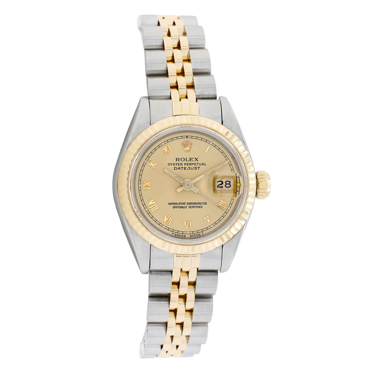 Rolex 18K Yellow Gold Stainless Steel Ladies Datejust 69173 Watches Rolex