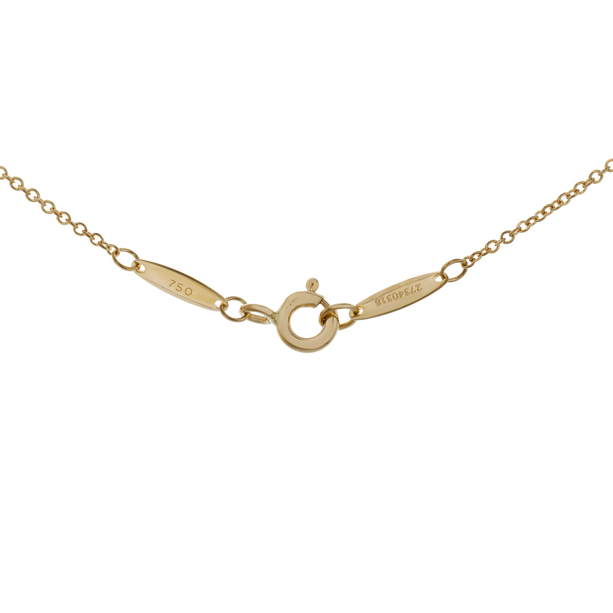 Tiffany & Co. 18K Yellow Gold Diamonds by the Yard Pendant Necklace Designer Jewellery Tiffany and Co