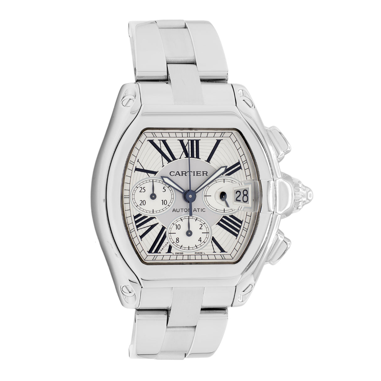 Cartier Stainless Steel Roadster Chronograph W62019X6 Watches Cartier