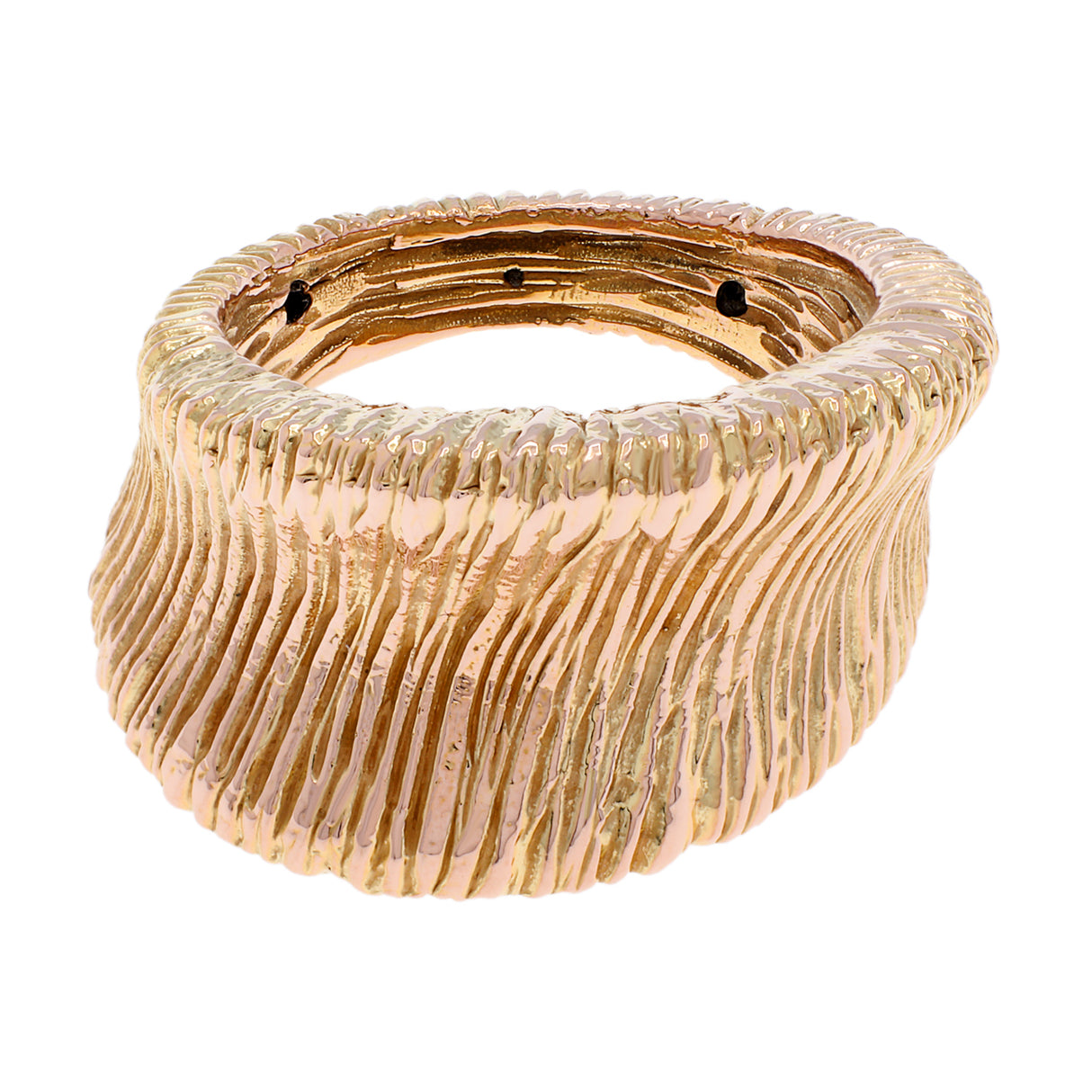 14K Yellow Gold Rippling Ring Fine Jewellery Modaselle