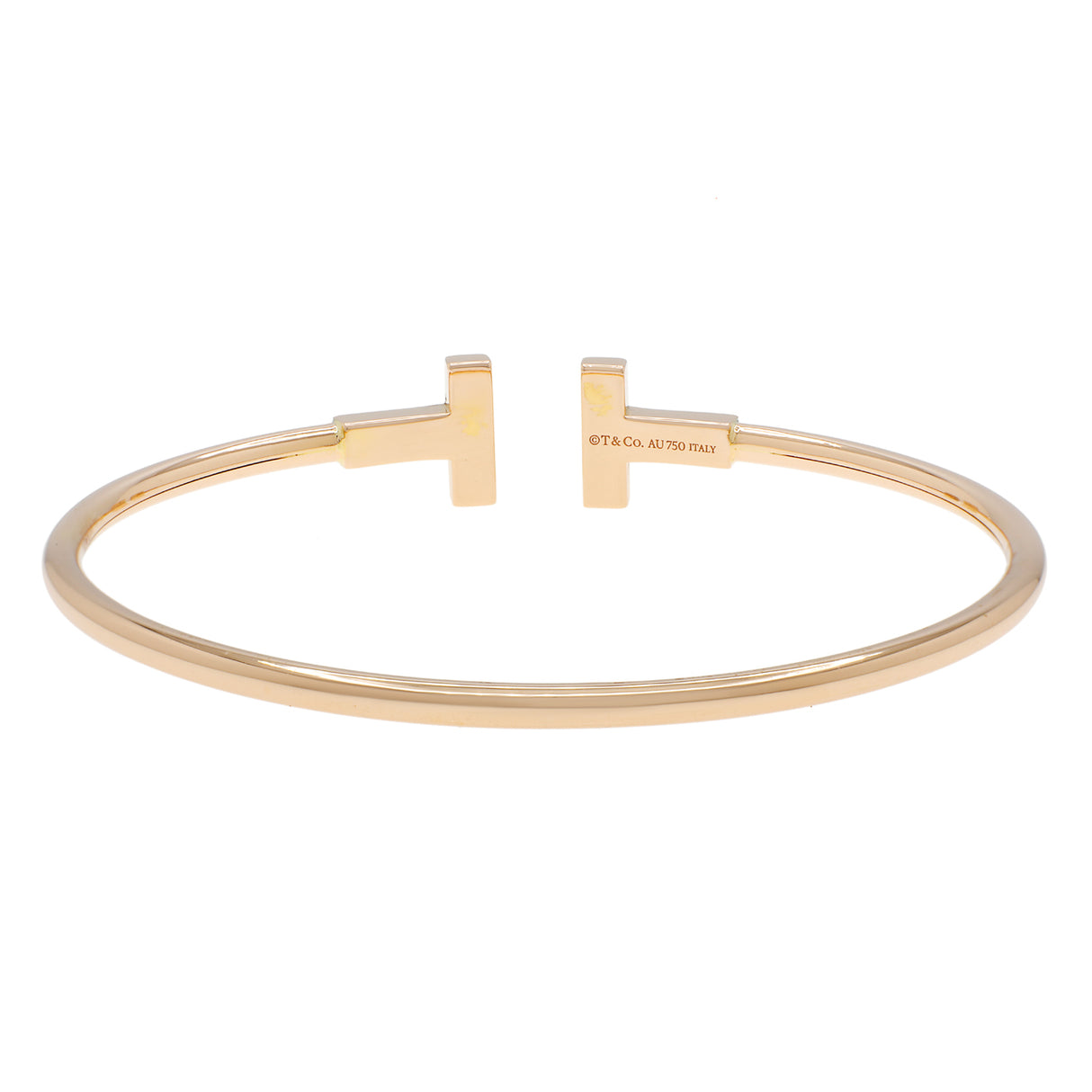 Tiffany & Co. 18K Rose Gold T Wire Bracelet Designer Jewellery Tiffany and Co