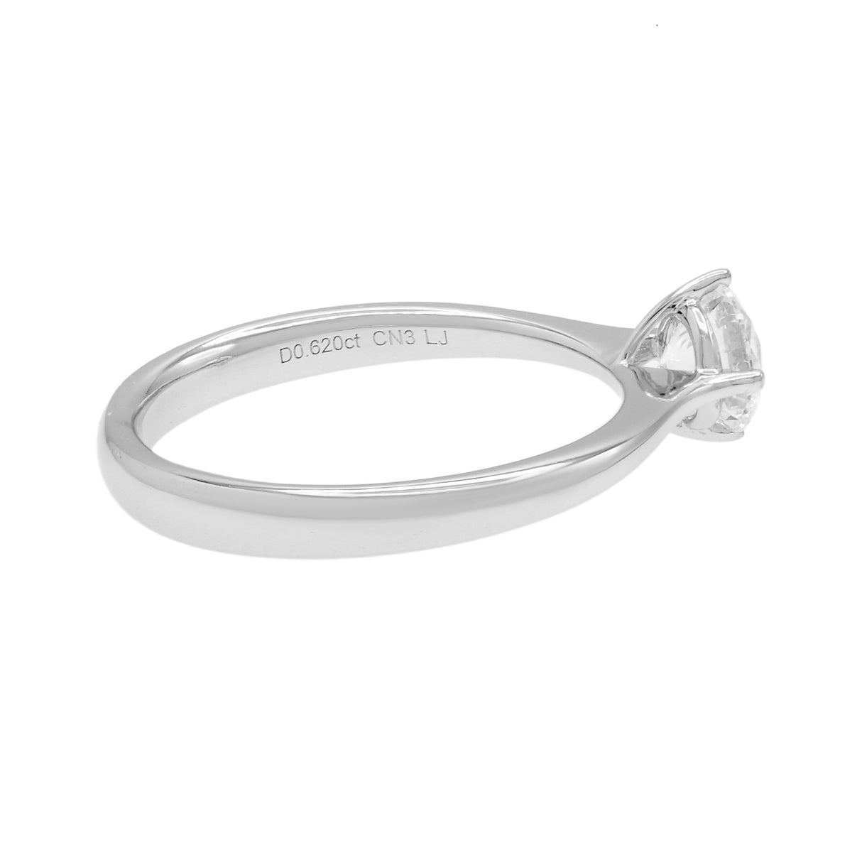 18K White Gold 0.62 Carat Solitaire Diamond Ring Fine Jewellery Modaselle