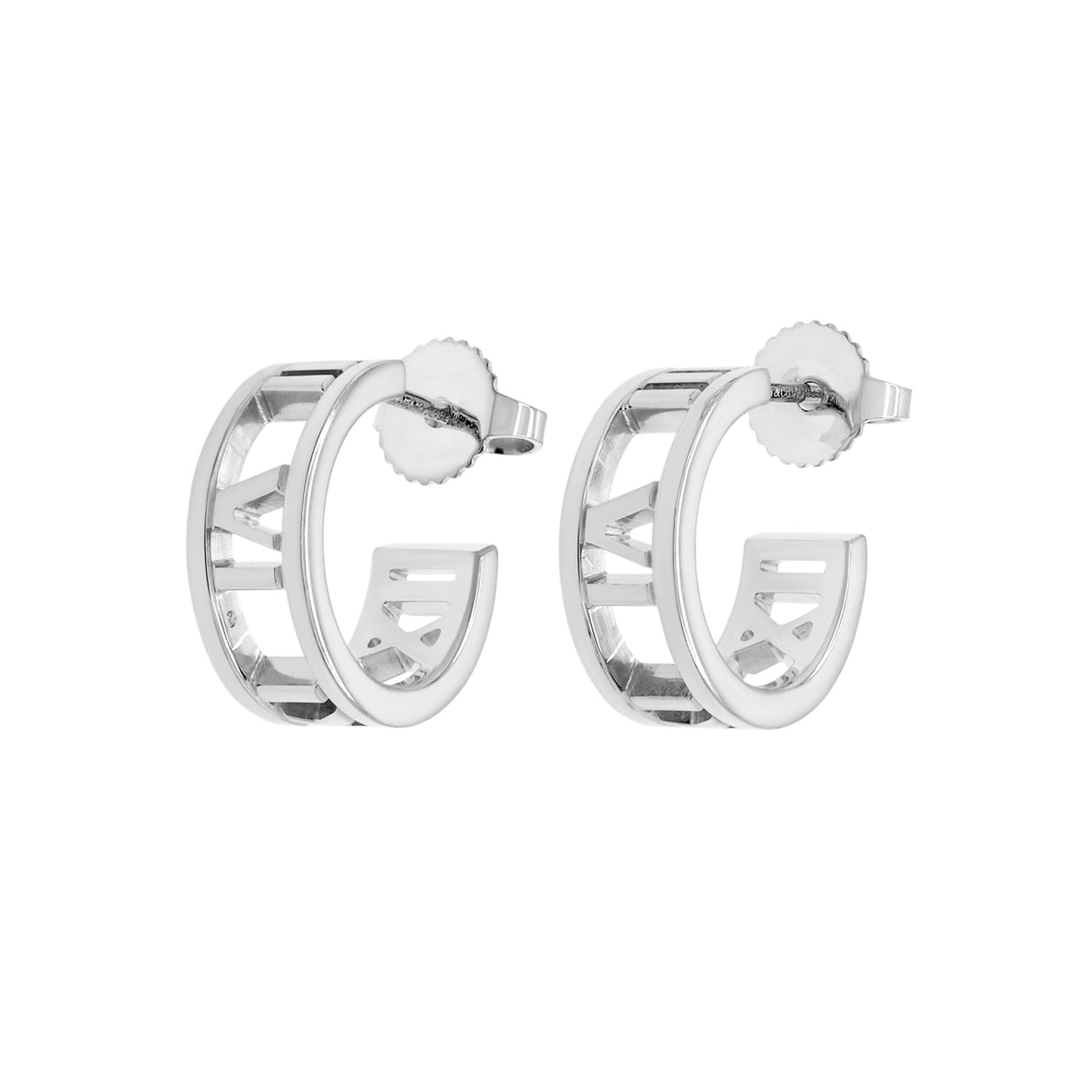 Tiffany & Co. Sterling Silver Atlas Hoop Earrings Designer Jewellery Tiffany and Co