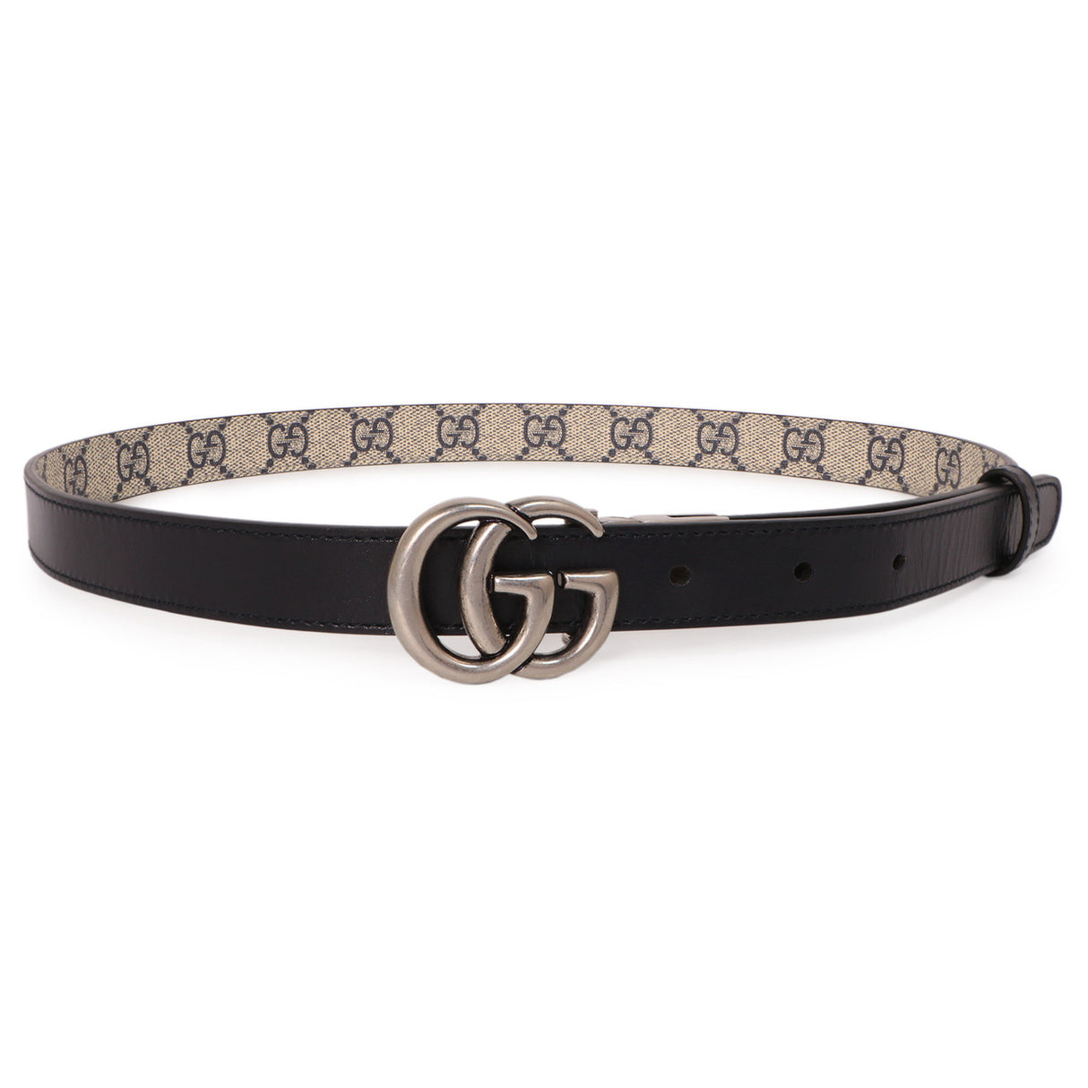 Gucci GG Supreme Monogram Double G Reversible 20mm Belt Gucci