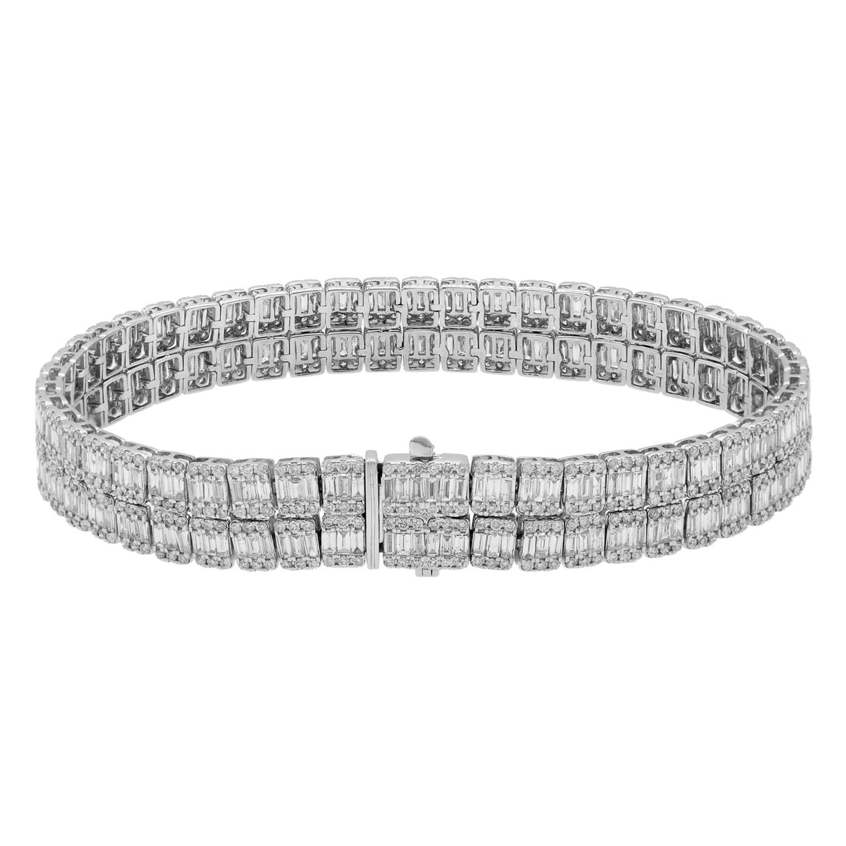 18K White Gold 4.90 Carat Diamond Bracelet Modaselle