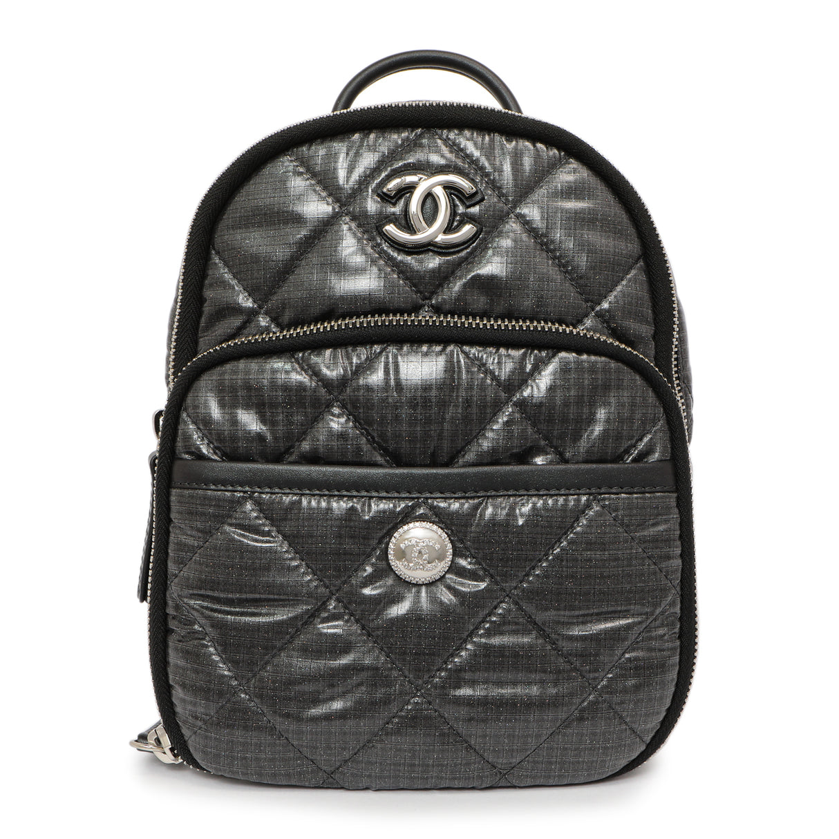 Chanel Grey Nylon Coco Neige Backpack Handbags Chanel